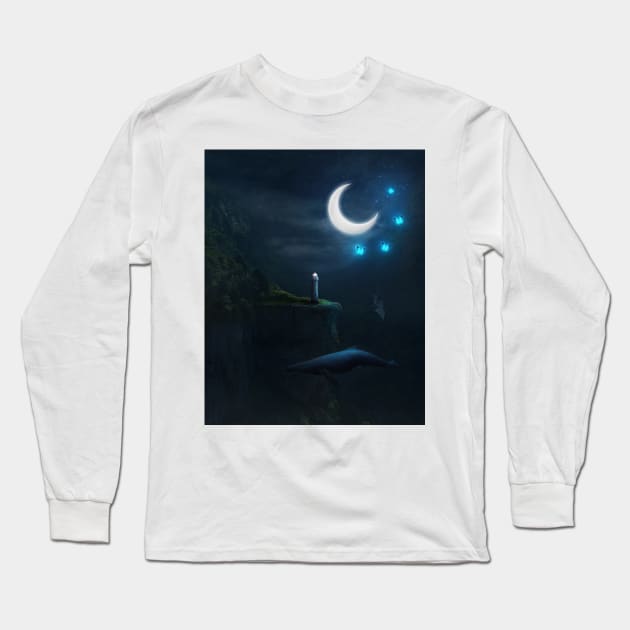 The lighthouse in Magical land Long Sleeve T-Shirt by ripansvisuals